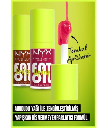NYX Professional Makeup Fat Oil Lip Drip Shine Lip Oil - Scrollin - Buy Online on GoSupps.com
