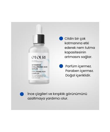 o'loure beauty Intensive Hyaluronic Acid Serum Intensive Effective Moisturizing Hyaluronic Acid Serum Moisture Serum 30ml