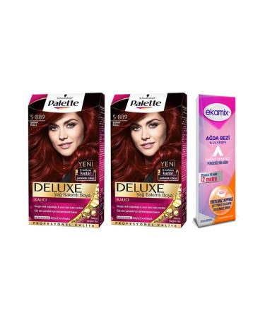 Palette Deluxe Set Wine Red Hair Dye 5-889 2 Pieces