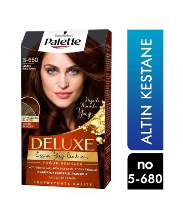 Palette Brand: Deluxe Unique Oil Care Hair Dye Golden Chestnut 5-680 6281031271889