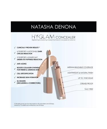 natasha denona Hy-Glam Brightening & Hydrating Medium to Full Coverage Crease Proof Serum Concealer - Buy Online on GoSupps.com