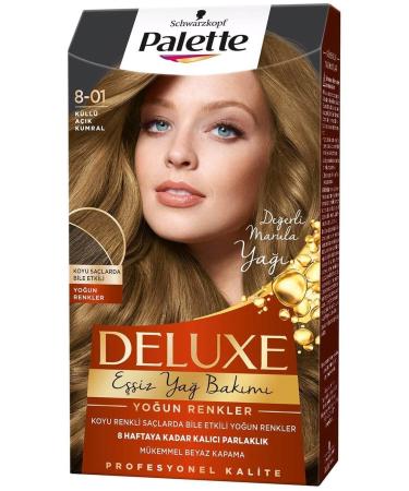 Palette -: LONG-LASTING DYE ASHY LIGHT AUBURN NO: 8-01 50 ML: LONG-LASTING DYE CHARMS932