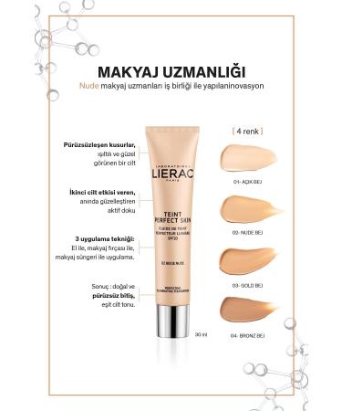 Lierac Teint Perfect Nude Beige / 2 Perfect Skin Texture Brightening Fluid Foundation - Buy Online on GoSupps.com