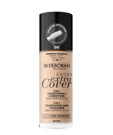 Deborah Milano 24ore Extra Cover Foundation No:00 30ml
