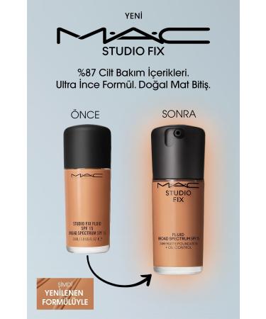 Mac NEW FORMULA NATURAL MATTE FINISH STUDIO FIX FLUID SPF 15 MATTE FOUNDATION-NC12 30 ML KEYON2910 - Buy Online on GoSupps.com