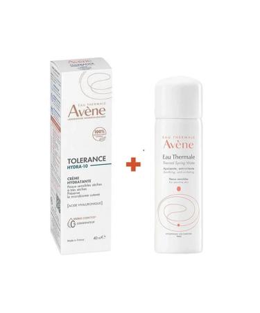 Avene Tolerance Hydra-10 Hydrating Cream 40 ml Thermal Water 50 ml Gift