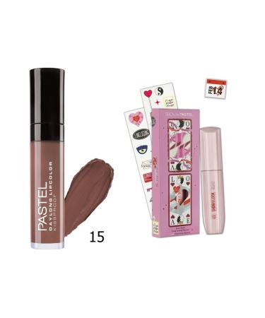 Show by Pastel 24h Long Lasting Volume Mascara + Pastel Daylong Kissproof Liquid Matte Lipstick No:15