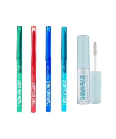 Show by Pastel Waterproof Gel Eyeliner 409-410-411-412 and Your Peace Transparent Eyebrow & Eyelash Mascara