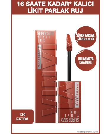 Maybelline New York Vinyl Ink Long-Lasting Nude Liquid Shiny Lipstick 130 Extra & Mini Sky High Cosmic Black Mascara - Buy Online on GoSupps.com