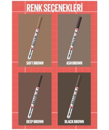 Maybelline New York Build a Brow 2in1 Eyebrow Pencil and Gel Ash Brown - Buy Online on GoSupps.com
