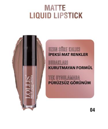 Lollis Matte Liquid Lipstick 04 /matte Liquid Lipstick 04 - Buy Online on GoSupps.com