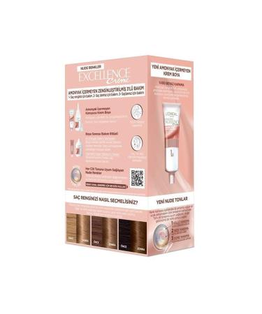 L'Oreal Paris Excellence Creme Nude Colors Hair Dye 6u Nude Dark Blonde