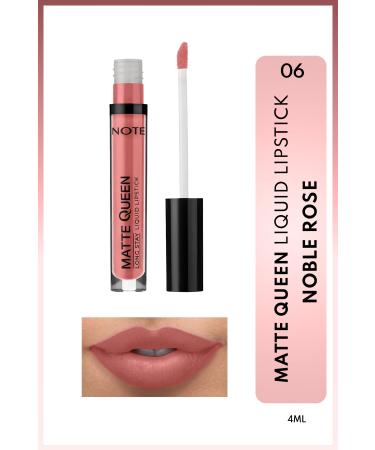 Note Cosmetics Matte Queen Lipstick Permanent Matte Liquid Lipstick - 06 Noble Rose - Nude