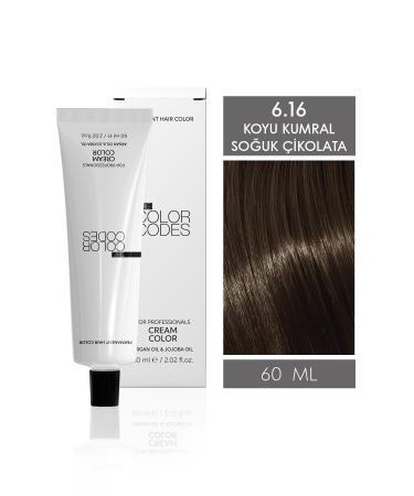 THE COLOR CODES CREAM COLOR 6.16 DARK BLUE COLD CHOCOLATE 60ML