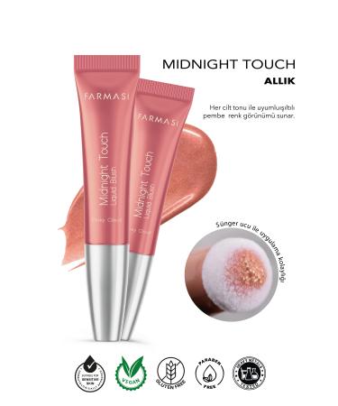Farmasi Midnight Touch Soft Sponge Tip Liquid Blush Pinky Cloud 12 Ml X2