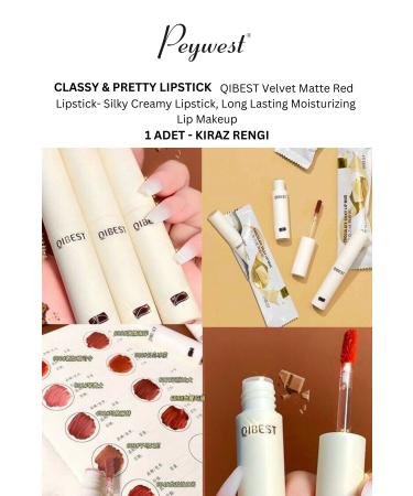 PEYWEST Long Stay Professional Classy Pretty Lipstick Velvet Matte Red Cherry Red Long Lasting Lipstick - Buy Online on GoSupps.com