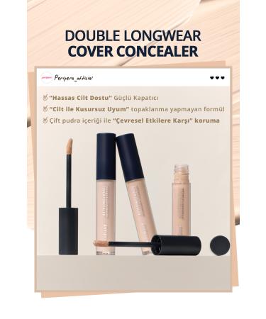 PERIPERA Lightweight All Day High Coverage Peripera Double Longwear Cover Concealer (#07 Porcelain) - Buy Online on GoSupps.com