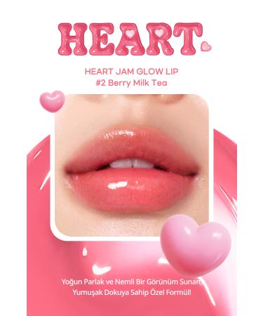 PERIPERA Intense Moisturizing Shiny Finish Balm Heart Jam Glow Lip (2 BERRY MILKTEA) - Buy Online on GoSupps.com