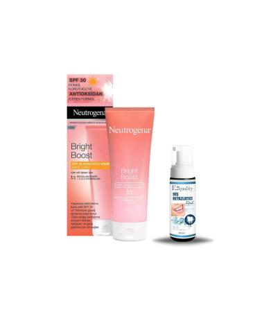 Neutrogena Bright Boost Spf30+ Protective Cream 50 ml + Gift Teeth Whitening Foam