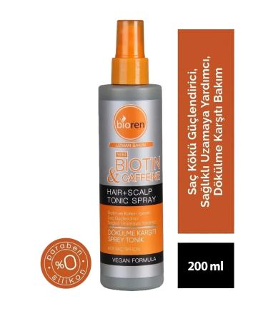 Bioren Scalp Strengthening Anti-Loss Hair Tonic Containing Biotin Caffeine and Rosemary Water