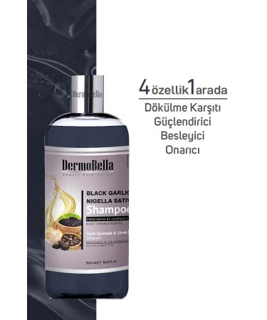 DERMOBELLA Black Garlic and Black Cumin Shampoo 500 ml - Buy Online on GoSupps.com
