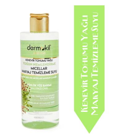 Dermokil Hemp Seed Oil Intensive Moisturizing Micellar Make-Up Remover Water 400 ml
