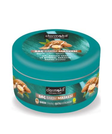 Dermokil Natural Vegan Clay Argan and Herbal Keratin Natural Hair Mask 300 ml
