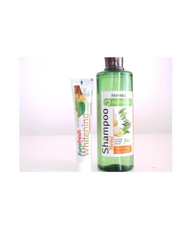 Farmasi Botanics Herbal Mix Shampoo 500 ml and Eurofresh Aloe Vera Miswak Whitening Toothpaste