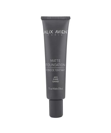 Alix Avien Matte Foundation - High Coverage Long-Lasting Effect - Matte Foundation 403 Fair Sand 40 ml
