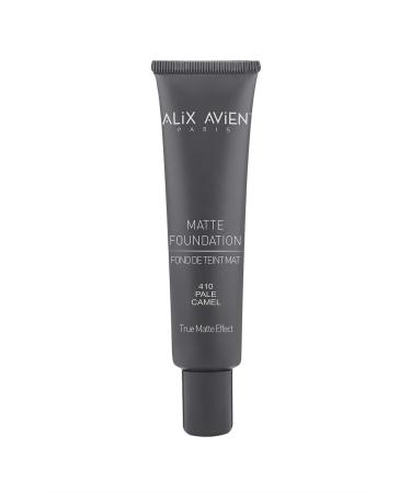 Alix Avien Matte Foundation - High Coverage Long-Lasting Effect - Matte Foundation 410 Pale Camel 40 ml