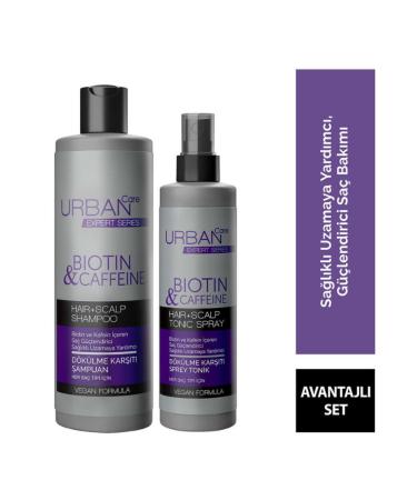 Urban Care Expert Biotin & Caffeine Anti-Hair Loss Shampoo 350 ml + Tonic 200 ml