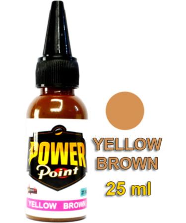 POWER POINT Yellow Brown Permanent Makeup Dye USA 25 Ml