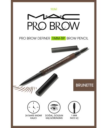 Mac M a c Pro Brow Definer 1mm Tip Eyebrow Pencil - Brunette 0.3 G