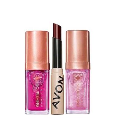 Avon True Nourishing Lip Oil and Plum Tinted Lip Balm Duo Set