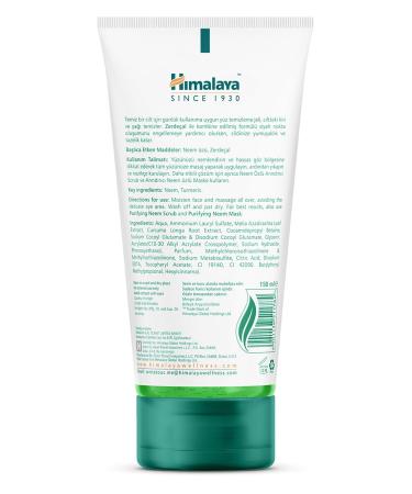 Himalaya Since 1930 Purifying Face Wash Neem Turmeric Paraben Free Normal & Oily Skin 150 ml