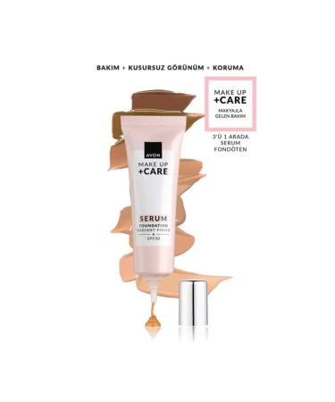 Avon Make Up Care 3 in 1 Serum Foundation 30ml. 355g Light Caramel - Buy Online on GoSupps.com