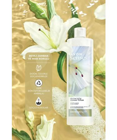 Avon Senses White Lily White Lily Scented Shower Gel 500 Ml. Triple Set