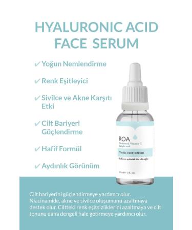 Avon Roa Herbal Hyaluronic Acid Face Serum 30 ml