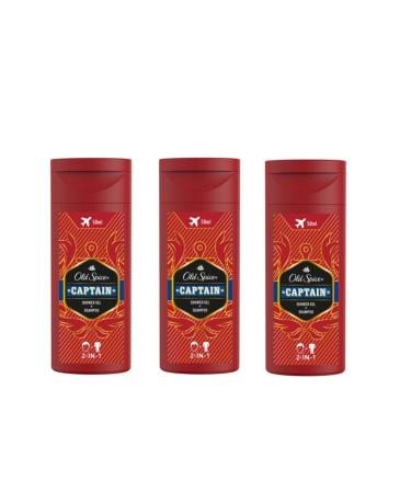 Old Spice Shower Gel & Shampoo Captain 50 Ml X 3 Pieces
