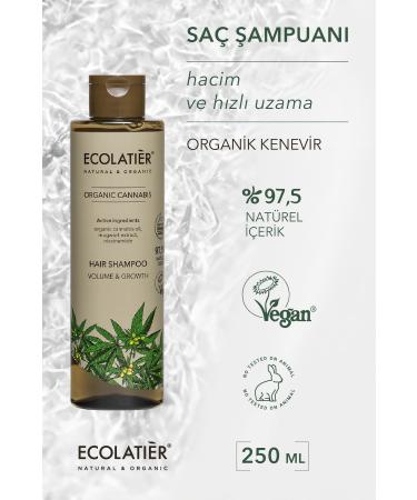 ECOLATIER Hair Shampoo Volume Growth Fast Growth Organic Hemp 250 ml / Hair Shampoo Volume Growth