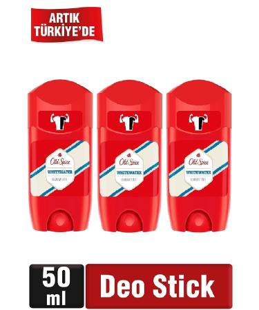 Old Spice Men's Deodorant Whitewater Stick 50 ml x 3 Pcs