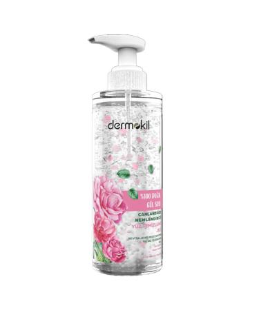 Dermokil 0 Natural Rose Water Refreshing Moisturizing Facial Cleansing Gel