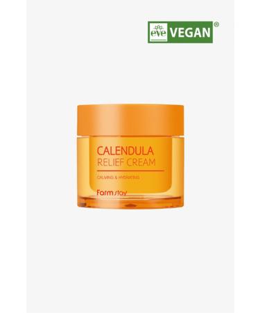 Farmstay Calendula Relief Cream/Vegan Moisturizer for Sensitive and Dry Skin 80 ml