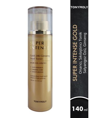 TONYMOLY Tonic Super Intense Gold Repairing Firming Snail Extract Ginseng Skin Care 140ml