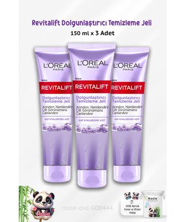L'Oreal Paris 3 Pieces Loreal Paris Revitalift Plumping Cleansing Gel 150 ml and ROSIE