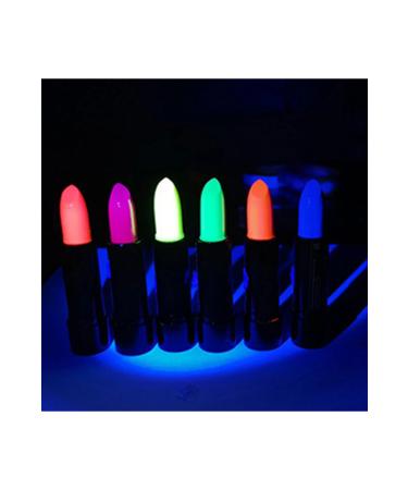 Glow in the Dark Burning UV Neon Lipstick Face Paint 6 Pieces 6 Colors