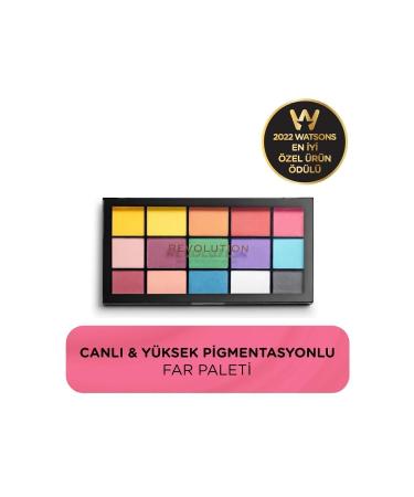 Revolution 2 Dark Colors with High Pigmentation for a Smooth Look 15-Pack Eyeshadow Palette SAKLI G 15