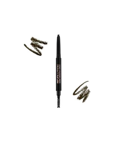 Revolution Duo Brow Pencil Dark Brown