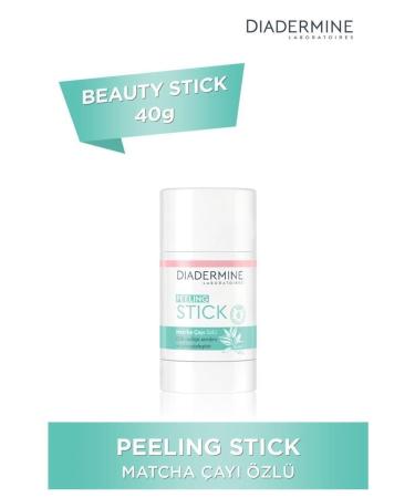 Diadermine Matcha Tea Extract Peeling Stick 40 gr - Kombucha Tea Extract Cleansing Stick 40 gr