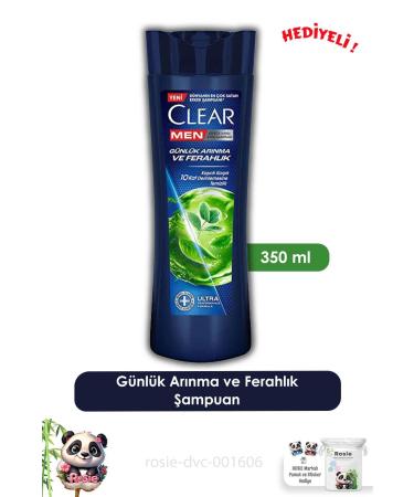 Clear Men Daily Purification and Freshness Shampoo 350 ml and ROSIE